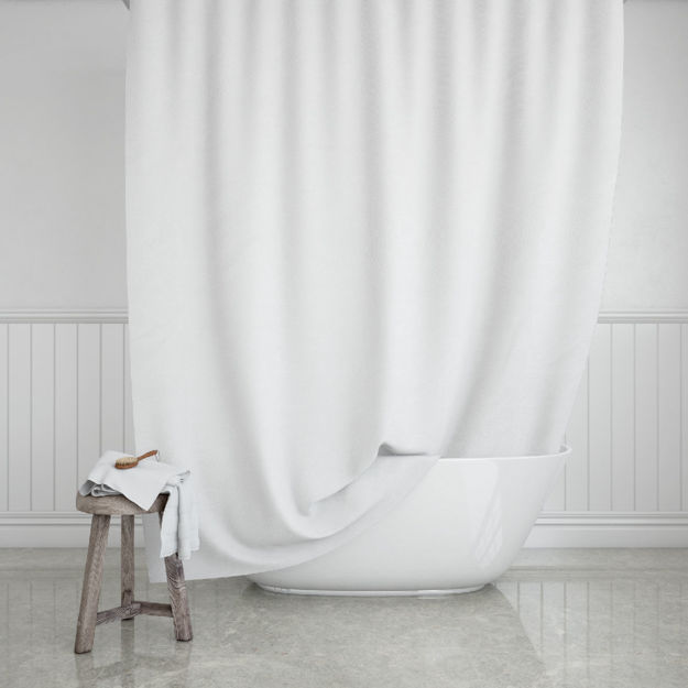 Picture of BATHROOM CURTAIN WATER RESISTANT POLYESTER 180x200cm WHITE