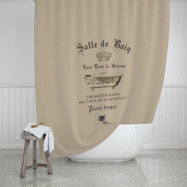 Picture of BATHROOM CURTAIN WATER RESISTANT POLYESTER 180x200cm SALLE DE BAIN