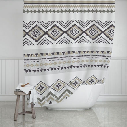 Picture of BATHROOM CURTAIN WATER RESISTANT POLYESTER 180x200cm TRIBE
