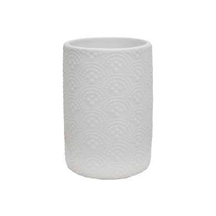 Picture of TOOTHBRUSH HOLDER CLAY STONEWARE WHITE