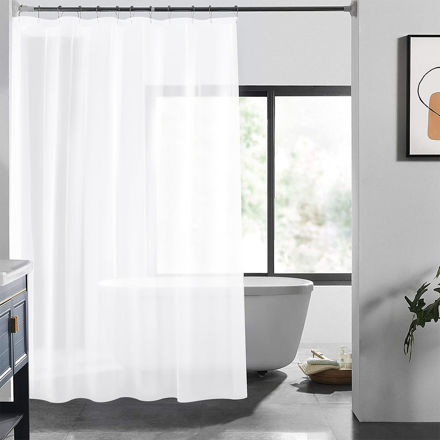 Picture of BATHROOM CURTAIN WATER RESISTANT PEVA 180x180cm WHITE