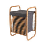 Picture of LAUNDRY BASKET BAMBOO ESSENTIALS 40x35x60.5cm WITH POLYESTER BAG 