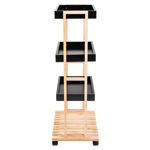Picture of KITCHEN TROLLEY BAMBOO ESSENTIALS 40x30x88cm 4-TIER BLACK