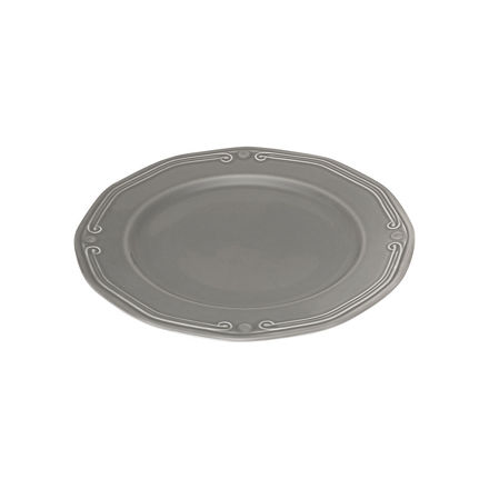Picture of SIDE PLATE ATHÉNÉE PORCELAIN EMBOSSED 27cm GREY
