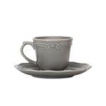 Picture of TEA CUP ATHÉNÉE PORCELAIN EMBOSSED 200ml  GREY 