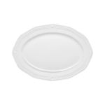 Picture of OVAL SERVING PLATTER ATHÉNÉE PORCELAIN EMBOSSED 36cm WHITE