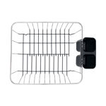 Picture of SINK BASKET METALLIC 35x30x15cm WITH BLACK SILICONE BASE