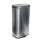 Picture of KITCHEN TRASH CAN SOFT CLOSE OVAL 30lt MATTE INOX