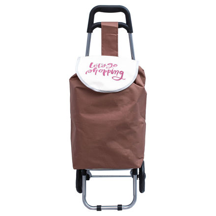 Picture of SHOPPING TROLLEY LET'S GO SHOPPING FABRIC 24lt BROWN