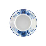 Picture of TEA CUP BLUE ROSE PORCELAIN 220ml WITH SAUCER