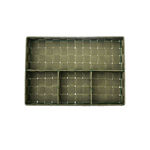 Picture of STORAGE BASKET 4 COMPARTMENTS OLIVE SERIES 33x23x6cm OLIVE GREEN