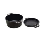 Picture of CASSEROLE IRON 2 IN 1 CAST IRON 25cm WITH FRYING PAN LID