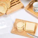 Picture of CHEESE BOARD BAMBOO ESSENTIALS 24x18x7.5cm WITH PLASTIC COVER