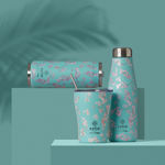 Picture of INSULATED BOTTLE TRAVEL FLASK  SAVE THE AEGEAN 500ml BLOSSOM GREEN