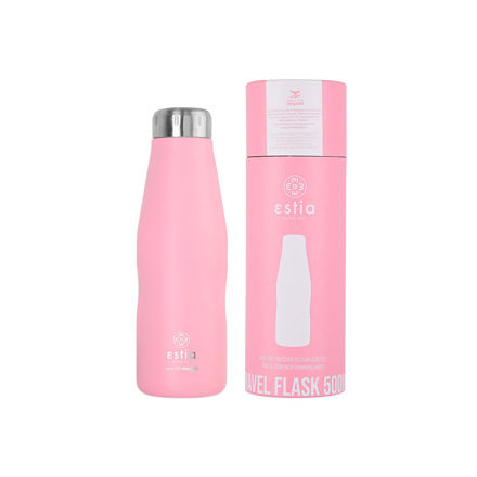 Picture of INSULATED BOTTLE TRAVEL FLASK SAVE THE AEGEAN 500ml BLOSSOM ROSE