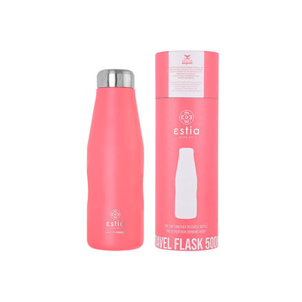 Picture of INSULATED BOTTLE TRAVEL FLASK SAVE THE AEGEAN 500ml FUSION CORAL
