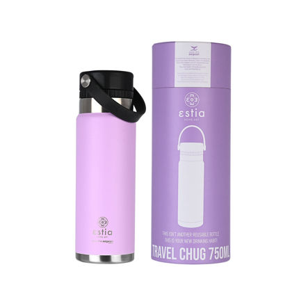 Picture of INSULATED BOTTLE TRAVEL CHUG SAVE THE AEGEAN 750ml LAVENDER PURPLE